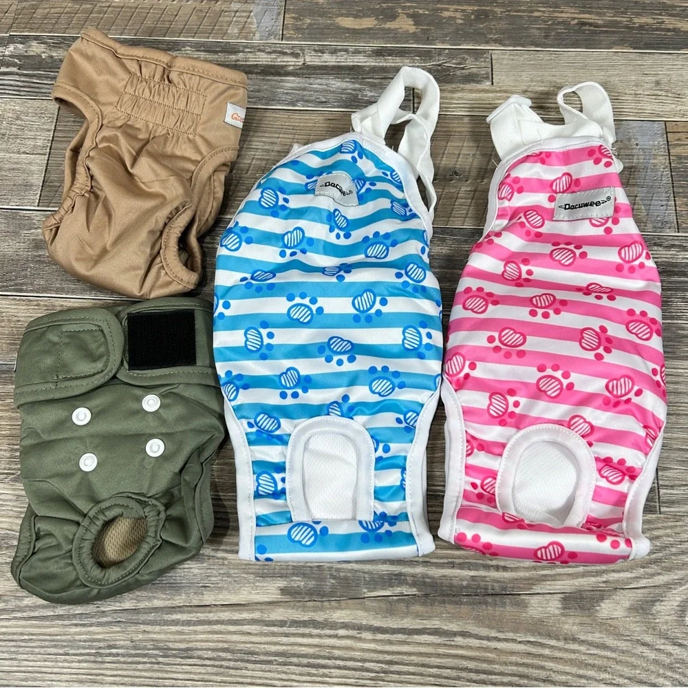 Lot of 12 Reusable Washable Colorful Cloth Diaper Male & Female Dog Bundle
